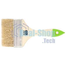 Кисть Сибртех плоская 100 мм, натуральная щетина, деревянная ручка