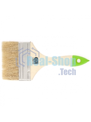 Кисть Сибртех плоская 100 мм, натуральная щетина, деревянная ручка