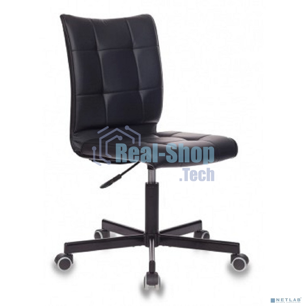 Кресло компьютерное Бюрократ CH-330M/BLACK черный, искусственная кожа, крестовина металл, без подлокотников