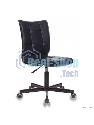 Кресло Бюрократ CH-330M/BLACK черный, экокожа, 120 кг, механизм качания, без подлокотников