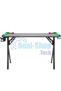 Стол игровой Defender Gamer RGb, подвес круж+гарн., черный, 120