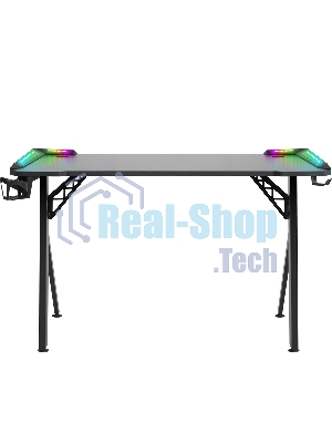 Стол игровой Defender Gamer RGb, подвес круж+гарн., черный, 120