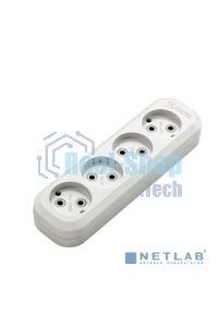 Колодка удлинителя 4 гнезда без заземления MAKEL MGP141