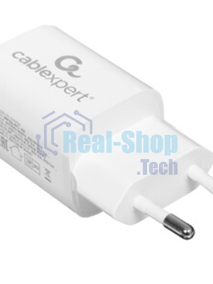 Сетевое зарядное устройство Cablexpert MP3A-PC-42, 30Вт, быстрая зарядка QC3.0/PD, 2 порта: USB и Type-C, белый, пакет