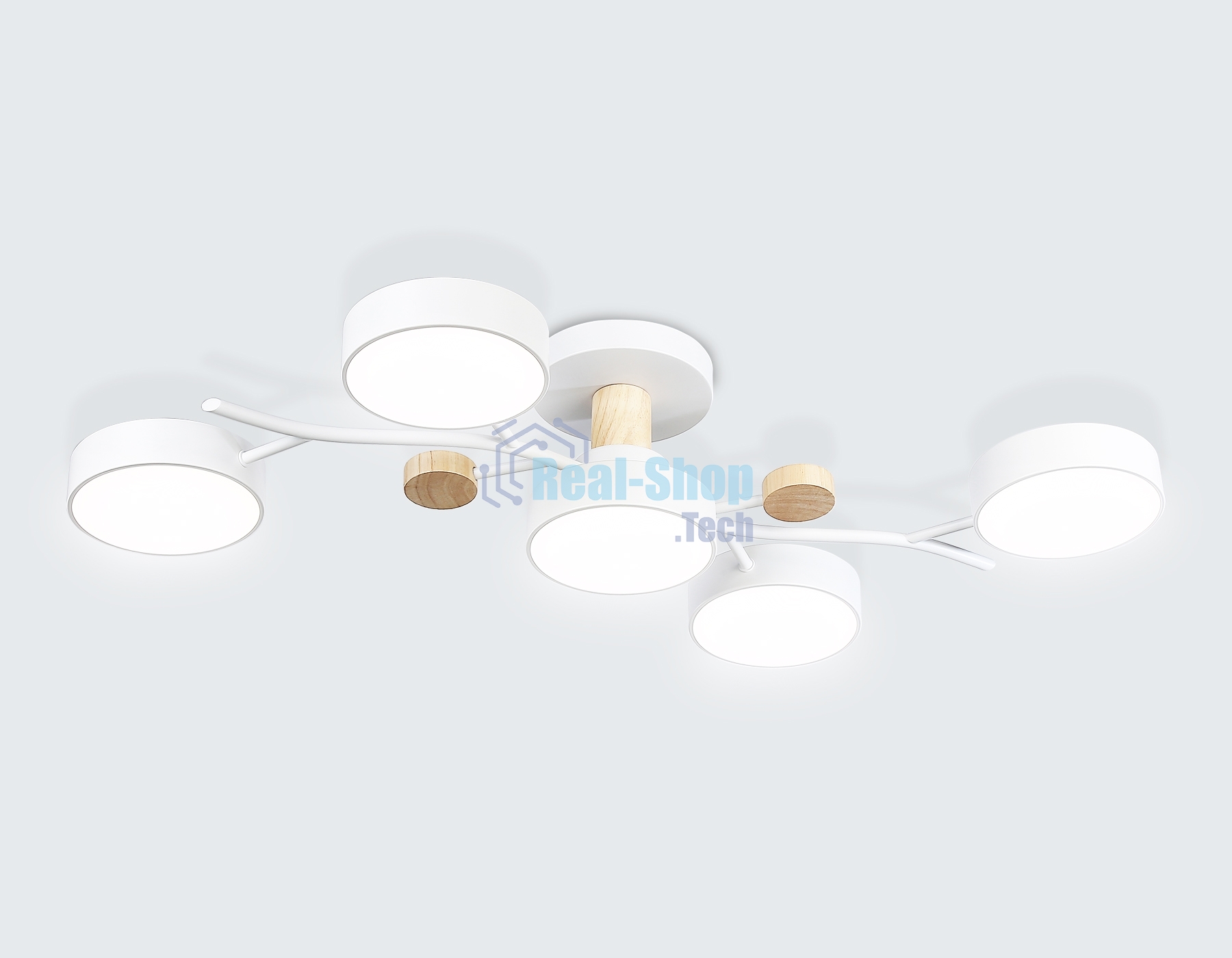 Светильник Ambrella light FL4834/5 WH белый 3000K-6400K 70W 830*400*160 (ПДУ ИК)