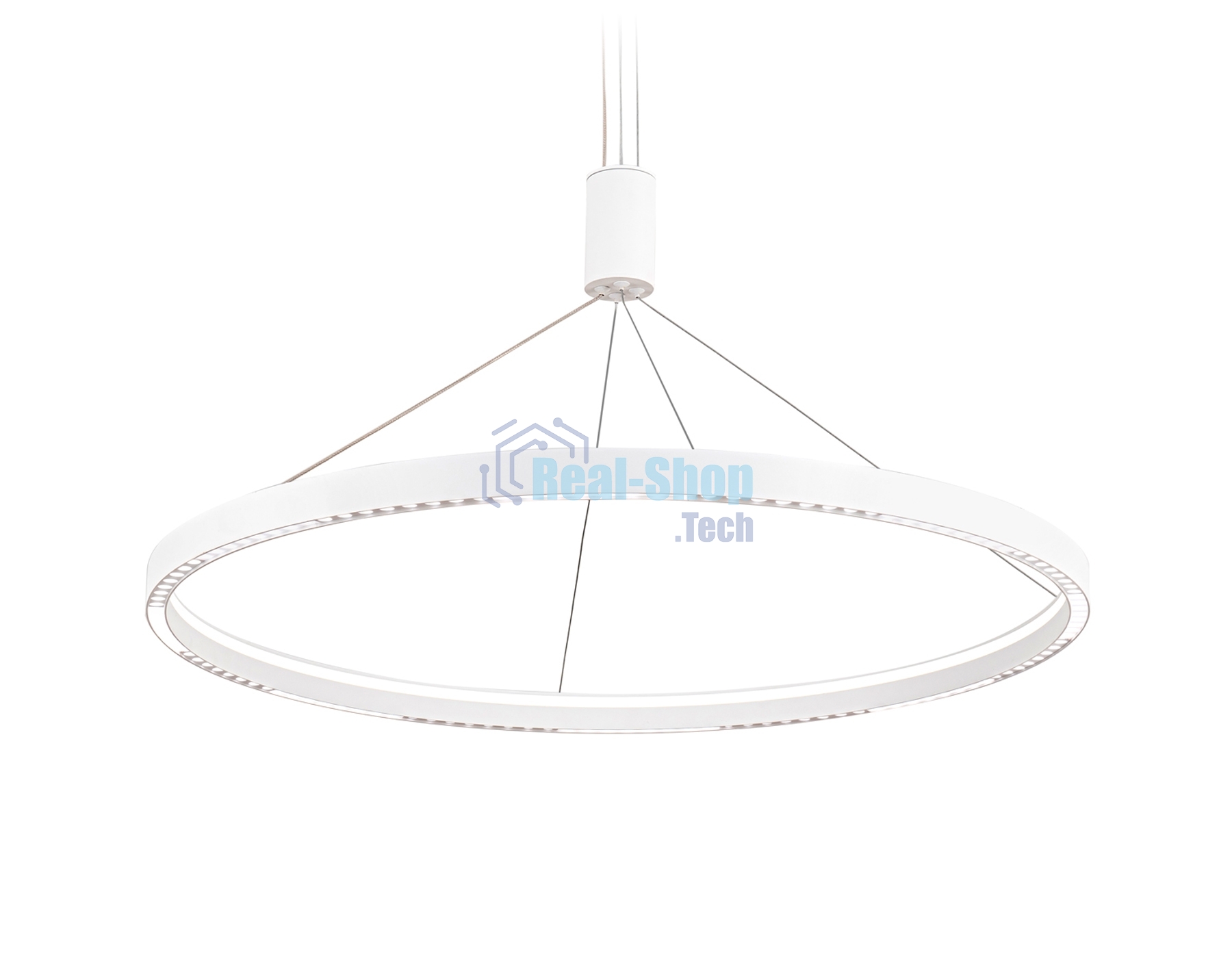 Подвесной светодиодный светильник Ambrella light FL5855 WH белый 40W 3000K/4200K/6400K D800*860 (без ПДУ)
