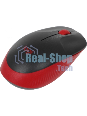 Мышь беспроводная Logitech M190 черный/красный, 1000 dpi, радиоканал, USB, кнопки - 3