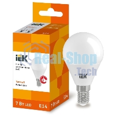 Лампа cветодиодная Iek LLE-G45-7-230-30-E14 ECO G45 шар 7Вт 230В 3000К E14