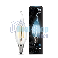 Лампа светодиодная Gauss Filament Свеча на ветру E14 5Вт 4100К