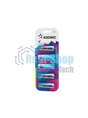 Элемент питания алкалиновый LR LR6 BP-5 (блист.5шт) Космос KOCLR65BL