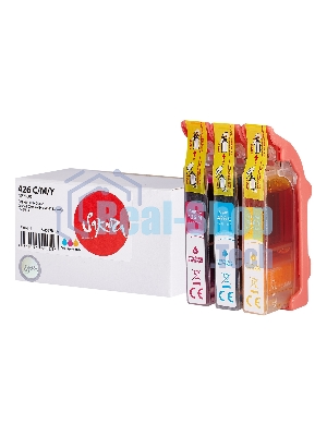 Набор струйных картриджей Sakura 4557B006 (426 C/M/Y) для Canon, мультипак, 800/650/720 к.