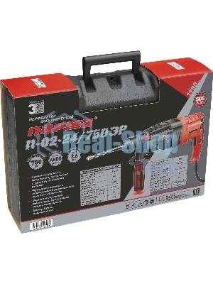 Перфоратор Парма П-02-24/750ЭР патрон:SDS-plus уд.:2.6Дж 750Вт (кейс в комплекте)