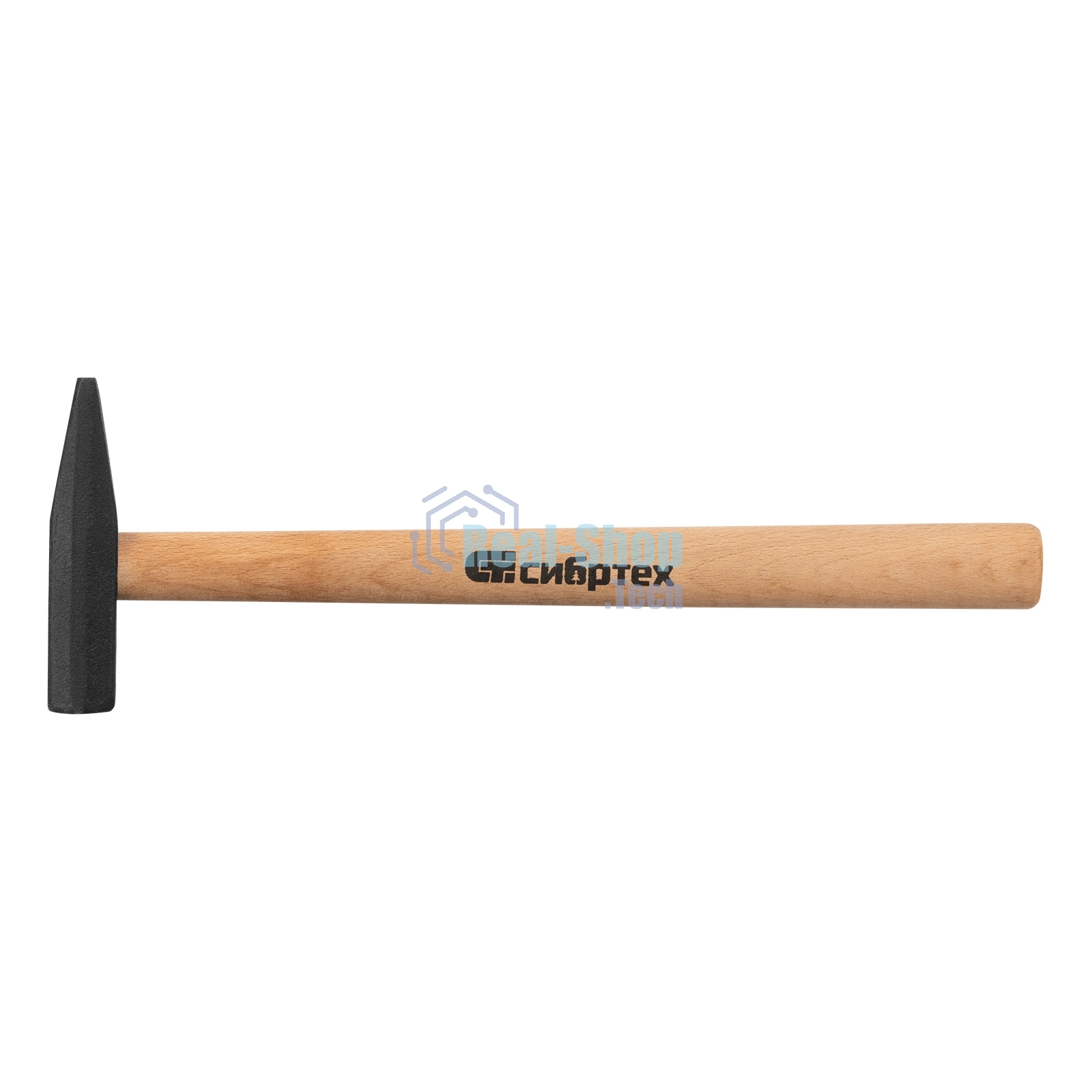 Молоток Сибртех 10211 слесарный, 200 г, квадратный боек, деревянная рукоятка