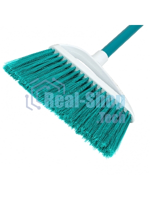Щетка Home Palisad пластмасс. для подмет. пола, премиум, 23 см, c черенком, 120 см, бирюз. щетина