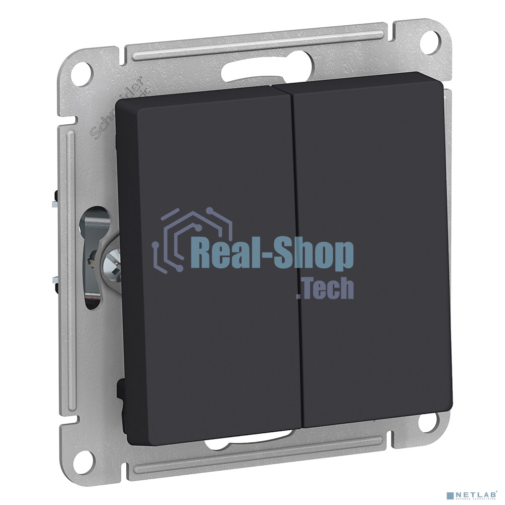 Механизм переключателя проходного 2-кл. СП AtlasDesign 10А IP20 (сх. 6/2) 10AX карбон