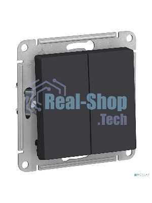 Механизм переключателя проходного 2-кл. СП AtlasDesign 10А IP20 (сх. 6/2) 10AX карбон