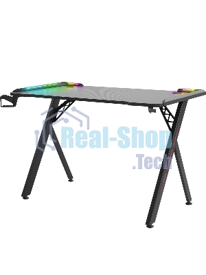 Стол игровой Defender Gamer RGb, подвес круж+гарн., черный, 120