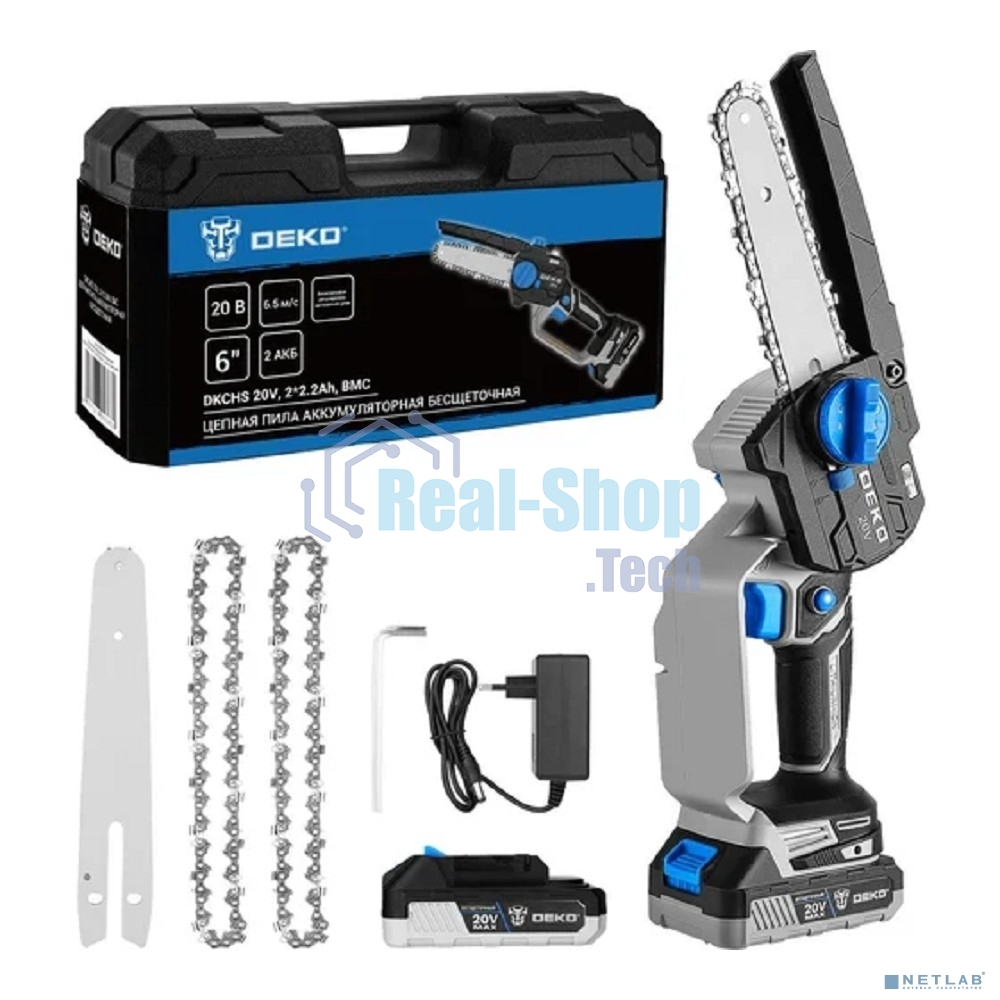 Цепная пила Deko DKCHS 20V, 6 20Вт дл. шины: 6