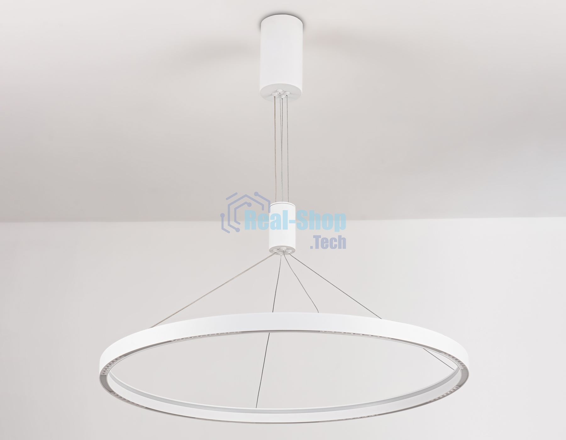 Подвесной светодиодный светильник Ambrella light FL5855 WH белый 40W 3000K/4200K/6400K D800*860 (без ПДУ)