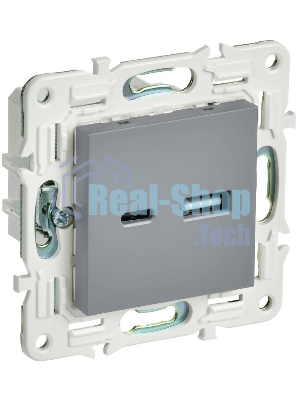 SKANDY Розетка USB A+C 3,1А SK-R14Gr серый  | SK-U22-D31-K03 | IEK