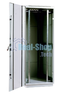 Шкаф телеком. напольный 42U (800x1000) дверь стекло (ШТК-М-42.8.10-1ААА) (3 коробки)