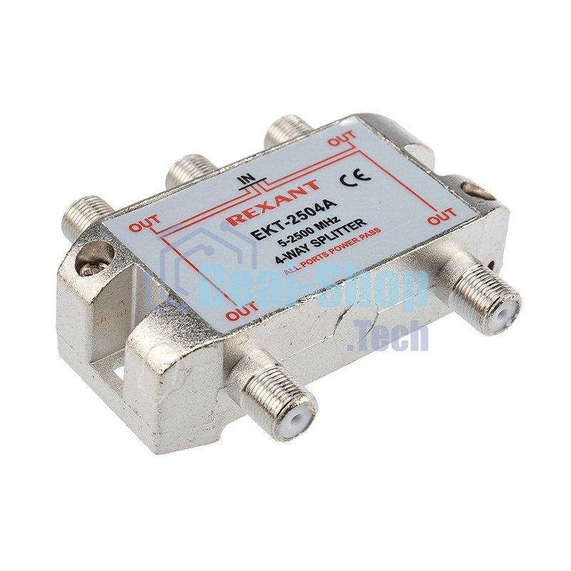 Делитель ТВ Rexant х 4 под F разъем 5-2500 МГц 