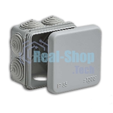 Рувинил 67030 Тусо. Коробка расп. для о/п, 70х70х40 мм, 7вводов, IP55 (св.-серая)