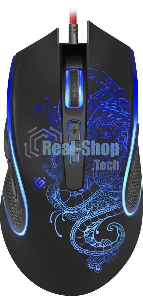 Мышь проводная Defender Venom GM-640L черный, 3200 dpi, USB, кнопки - 8