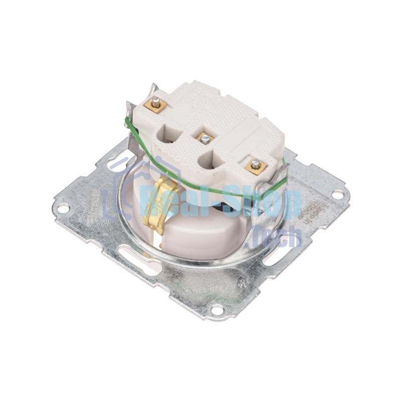 Розетка Kranz 1-ая DEA с/з з/ш с/у 16А мех. белый (1/10/120)