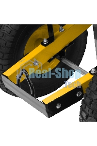 Тачка строительная Denzel усиленная, объем 140 л, 250 кг, двухколесная, колесо 15х6.00-6