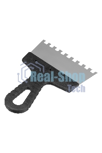 Шпатель из нержавеющей стали Сибртех 150 мм, зуб 8х8 мм, пластмассовая ручка