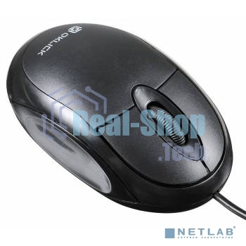 Мышь проводная Oklick 105S черный, 800 dpi, USB, кнопки - 3