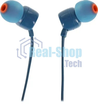 Наушники JBL Tune 110, 3.5 мм, внутриканальные, синий