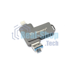 Флешка USB Dr. Memory 051, 64Gb, USB 3.0/USB Type-C, R/W 120/70, серый