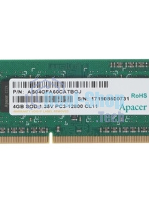 Оперативная память Apacer, DDR3, 4GB (1x4GB), 1600MHz, CL11, SO-DIMM