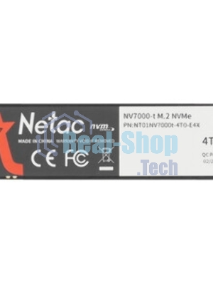 Накопитель SSD Netac NV7000-T, 4Tb, M.2 2280, PCIe 4.0 x4, NVMe, R/W 7300/6700, с радиатором