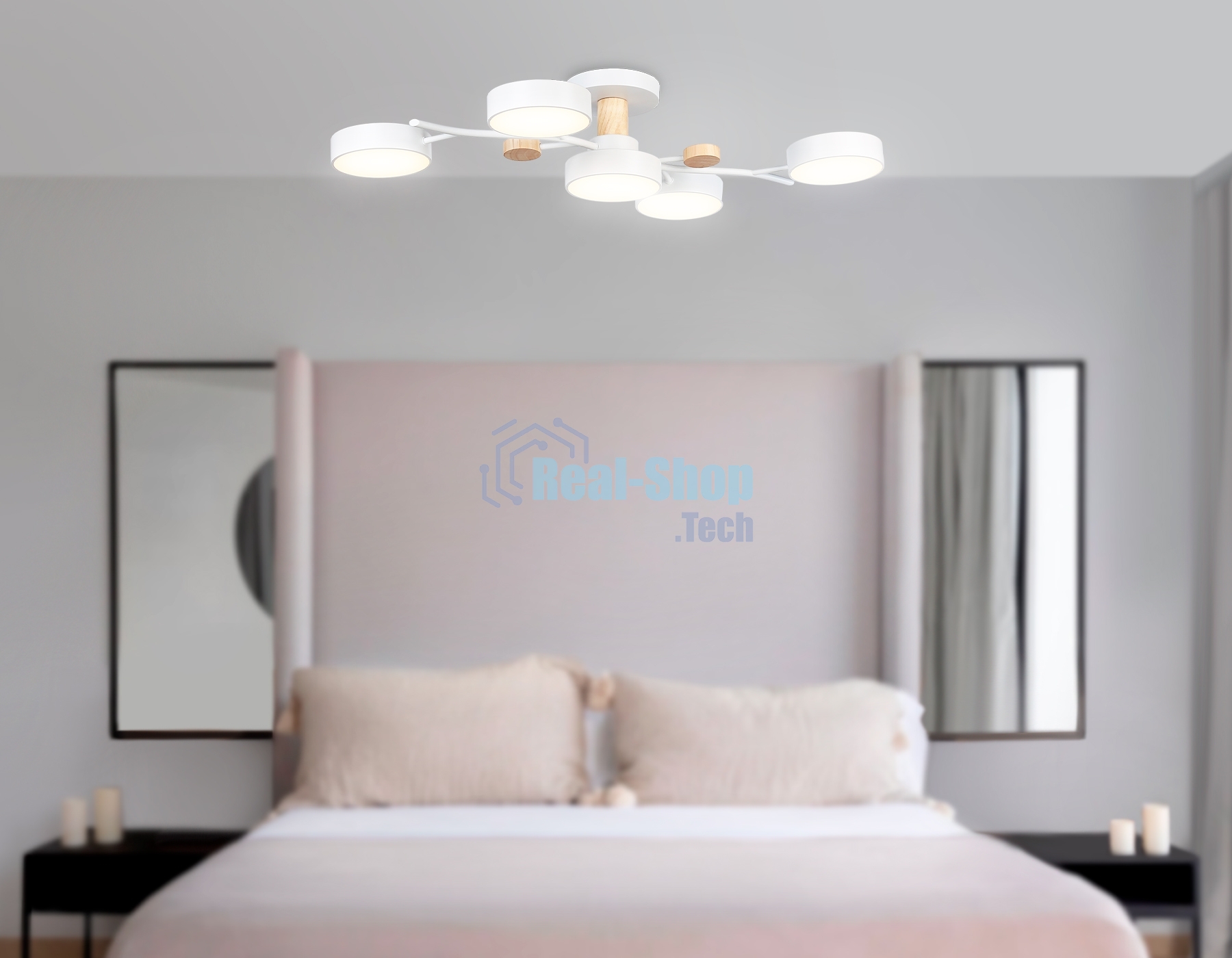 Светильник Ambrella light FL4834/5 WH белый 3000K-6400K 70W 830*400*160 (ПДУ ИК)
