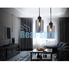 Светильник Ambrella light TR3695 BK/SM черный/дымчатый E27 max 40W D100*1000
