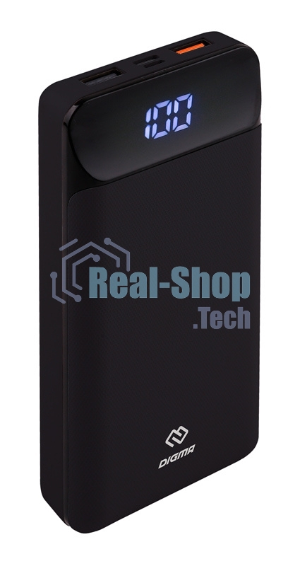 Портативный аккумулятор Digma DG-20000-PL-BK Li-Pol 20000mAh 3A черный 2xUSB