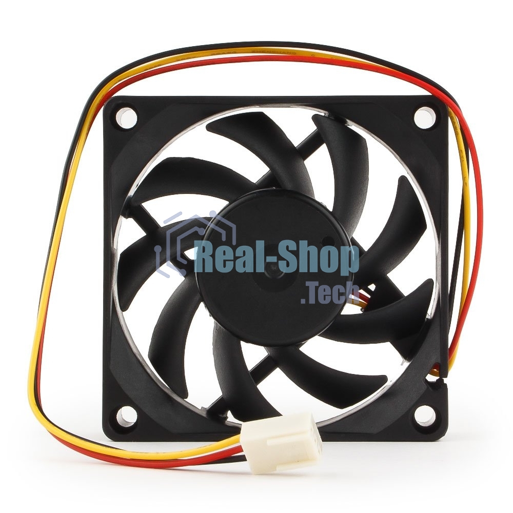 Вентилятор для корпуса Gembird 7779 черный, 70 мм, 4000 об/мин, 37.6 дБ, 3 pin