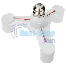 Разветвитель цокольный Rexant Е27-3хЕ27 белый