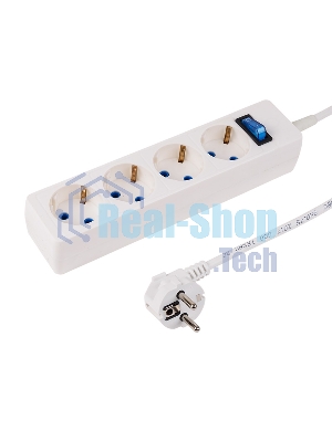 Сетевой фильтр PROconnect STANDARD 4 гнезда, 1.5 м, 3х0.75 мм², с/з, белый