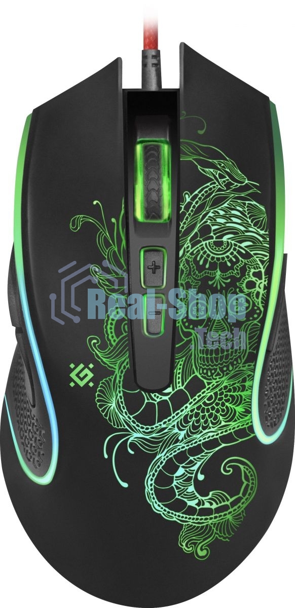 Мышь проводная Defender Venom GM-640L черный, 3200 dpi, USB, кнопки - 8