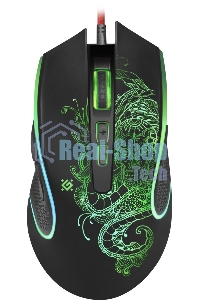 Мышь проводная Defender Venom GM-640L черный, 3200 dpi, USB, кнопки - 8