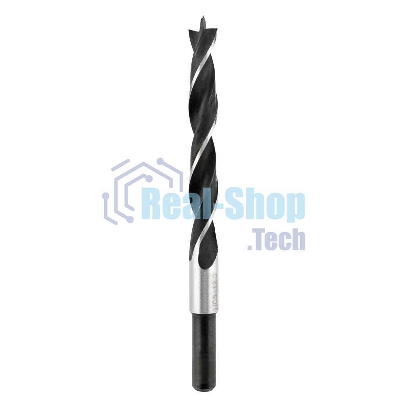 Сверло по дереву Kranz 12х150 мм, цилиндрический хвостовик