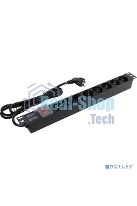 Блок розеток горизонтальный ExeGate ServerPro PDU-19H803 Al-8S-EU2-SW, 19