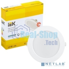 Светильник Iek LDVO0-1613-12-4000-K01 LED ДВО 1613 белый круг 12Вт 4000К IP20 пластик. корпус, диам 145 мм