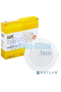 Светильник Iek LDVO0-1613-12-4000-K01 LED ДВО 1613 белый круг 12Вт 4000К IP20 пластик. корпус, диам 145 мм