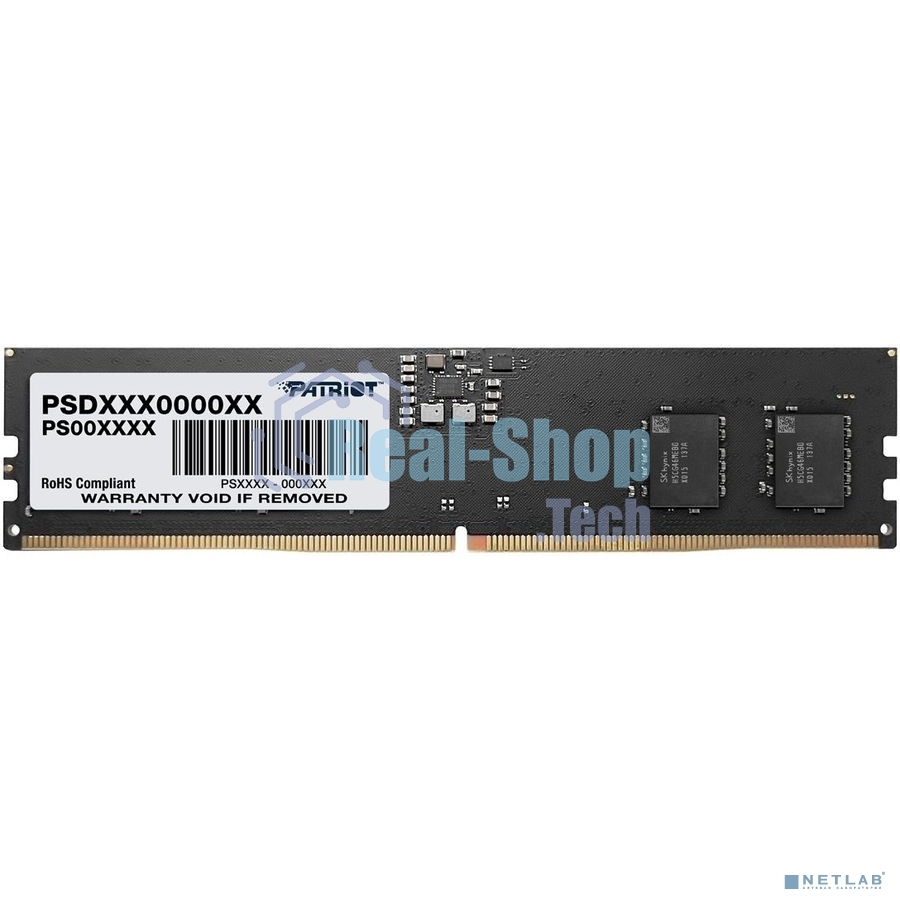 Оперативная память Patriot Signature, DDR5, 16GB (1x16 GB), 5600 MHz, CL46, DIMM