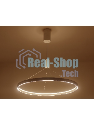 Подвесной светодиодный светильник Ambrella light FL5855 WH белый 40W 3000K/4200K/6400K D800*860 (без ПДУ)